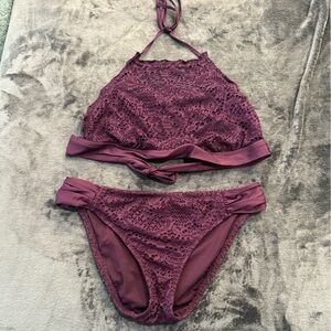 Mossimo Supply Co. Purple Lace Bikini Set